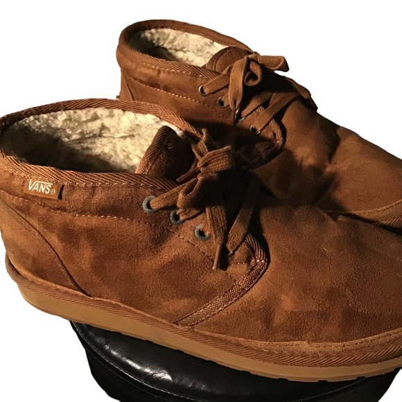 Vans Mid-Top Mens Sz. 10 100% Suede Fleece Lining - Picture 1 of 4